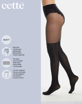 Cette Illusion - Strumpfhose mit Stay-Ups Imitation Design - 20-60 DEN
