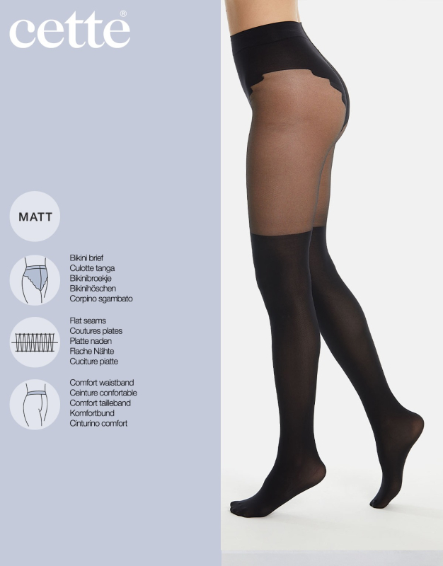 Cette Illusion - Strumpfhose mit Stay-Ups Imitation Design - 20-60 DEN